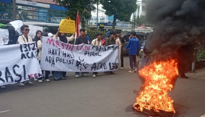 LSMB Gelar Aksi di Polresta Bogor Kota, Soroti Kekerasan Aparat