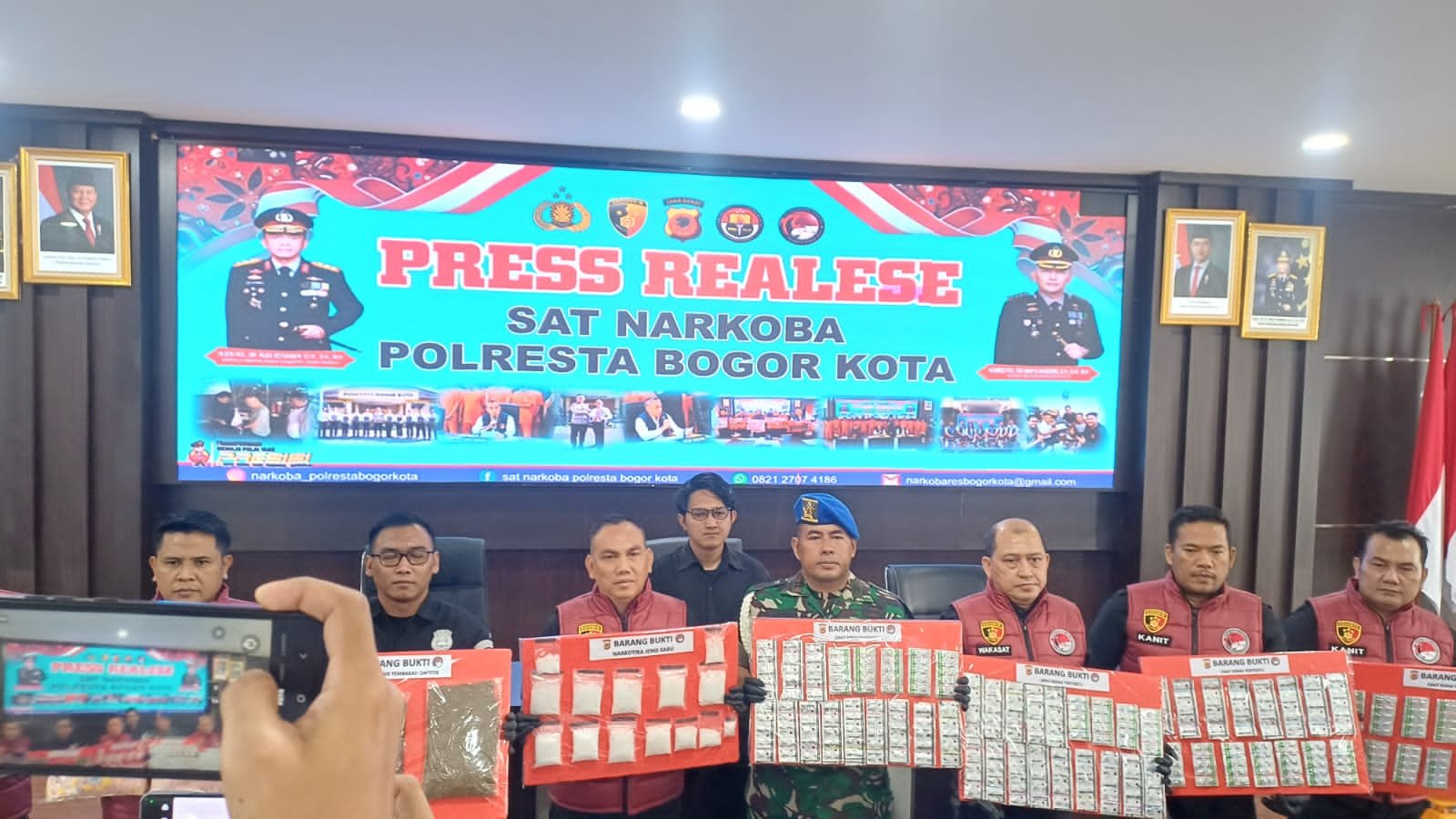 Ungkap 82 Kasus Narkoba, Polresta Bogor Berhasil Bekuk 65 Tersangka