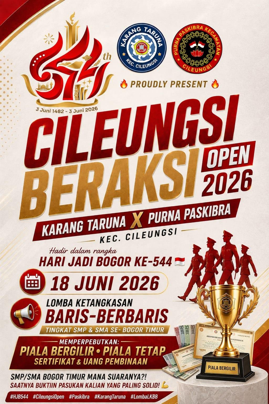Gebrakan Besar HJB 544! Cileungsi Beraksi Open 2026 Jadi Arena Adu Gengsi Pasukan Terbaik SMP-SMA se-Bogor Timur